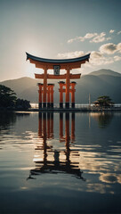 Image of traditional Japanese sea gate 24