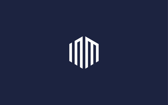 letter inm with hexagon logo icon design vector design template inspiration