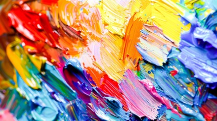 An artist's palette, alive with bold, splashy paints, each stroke on the canvas a testament to creativity's boundless realm.