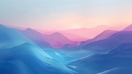 A minimalist digital landscape with soft light effects reveals hidden data layers, inviting exploration and discovery - obrazy, fototapety, plakaty