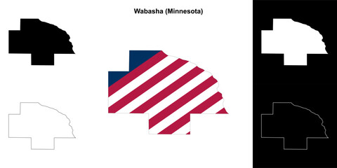 Wabasha County (Minnesota) outline map set