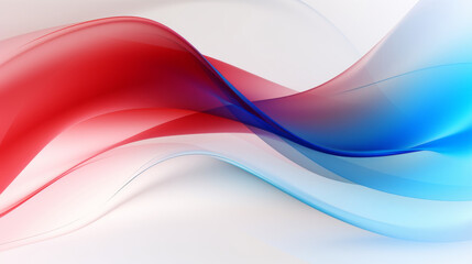 Fototapeta premium Vibrant red and blue abstract background with flowing forms and gradient rendering