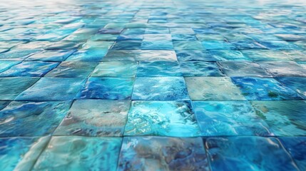 Reflective Tiled Pool Surface