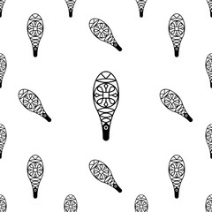 Traditional Snowshoes Icon Seamless Pattern Y_2301001