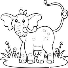 Jungle animal coloring pages for coloring book. Jungle animals outline