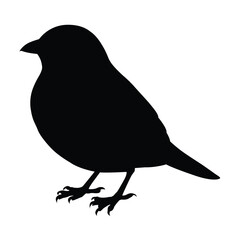 silhouette of a martin bird on white