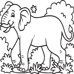 Jungle animal coloring pages for coloring book. Jungle animals outline