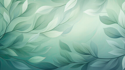 A serene leafy abstraction with subtle gradients, suggesting a calm and tranquil atmosphere, perfect for a natural-themed background Ai Generative
