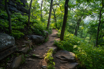 Tranquil and Adventurous Hiking Trail in the Bountiful Wilderness of New Jersey