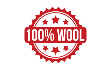 100% Wool rubber grunge stamp seal vector