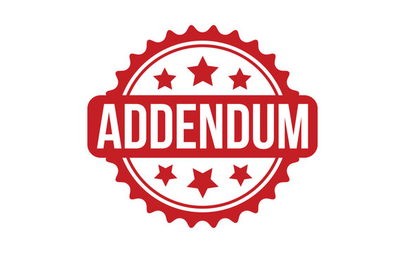 Addendum rubber grunge stamp seal vector