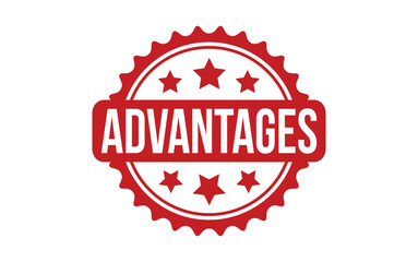 Advantages rubber grunge stamp seal vector