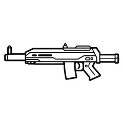 Simple vector icon of a water gun, perfect for summer fun designs.
