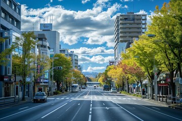 Obraz premium 都会の道路