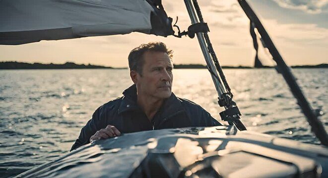 Captain on a sailboat.