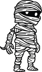 isolate mummy character on background