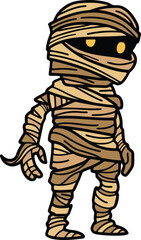 isolate mummy character on background