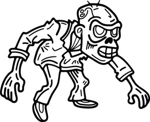 isolate zombie character on background