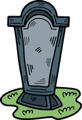 isolate grave flat illustrator on background