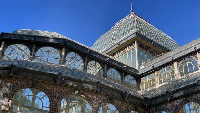 Madrid, Parque del Retiro, Alfonso XII monument, Spain, High quality 4k footage