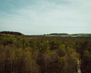 Fototapeta na wymiar Ausblick über eine Landschaft in der Rhön