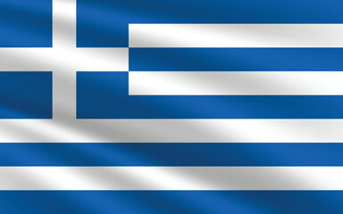 Greece national flag vector illustration. Greece national flag. Waving Greece flag.
