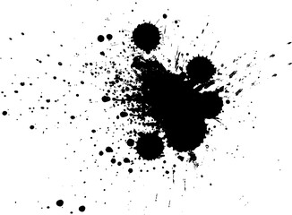 black ink splash splatter dirty grunge spray graphic element vector