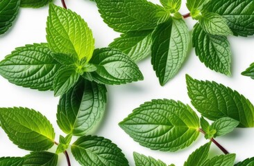 Aromatic, fresh peppermint (Mentha x piperitaon) under natural growth conditions. Mint leaves. Food, perfumery, medicine. Mentha piperata f. Citrata Chocolate