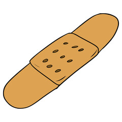 medical plaster illustration hand drawn isolated vector	
