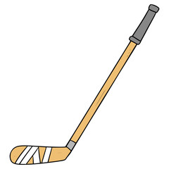 hockey stick illustration hand drawn isolated vector	
