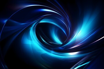 Naklejka premium Hypnotic Cosmic Journey Through Glowing Neon-Infused Wormhole of Abstract Light and Color