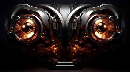 Immersive Symmetrical Mysteries of Futuristic 3D Electronic Art Fusion