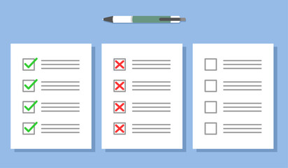 Dos dont and blank advice notice paper icon pros and cons checklist - obrazy, fototapety, plakaty