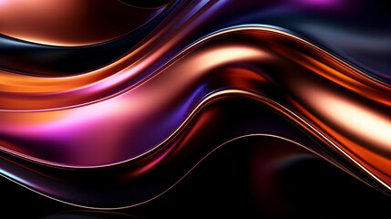 Mesmerizing Metallic Waves - Futuristic Liquid Abstract Art for Digital Backgrounds and Multimedia Design