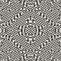 Monochrome Grain Textured Kaleidoscope Pattern