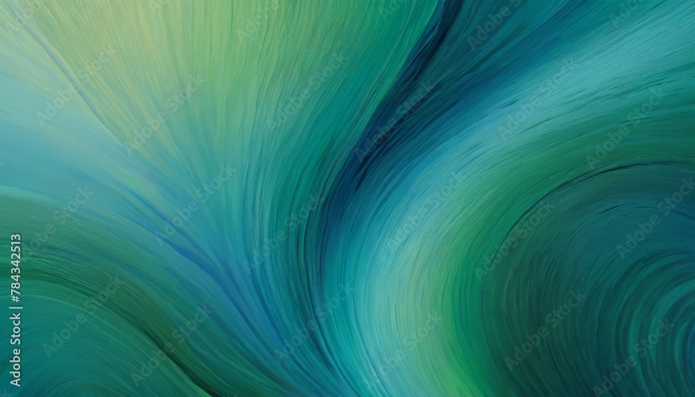 Wall mural a captivating abstract art piece featuring swirling patterns in varying shades of green and blue, ev