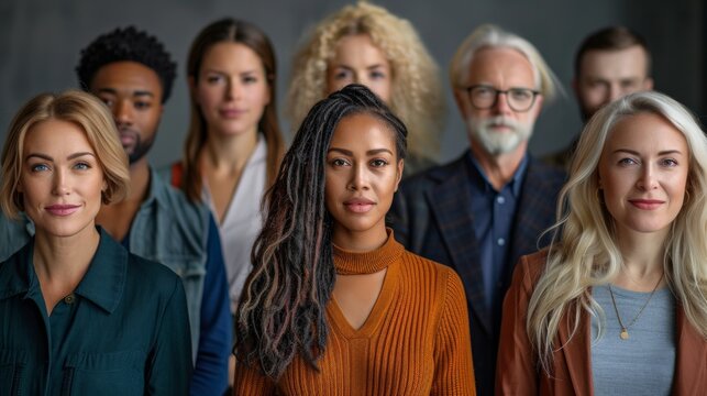 Composite set collection candid ideal multi national people body is perfect different age race business concept