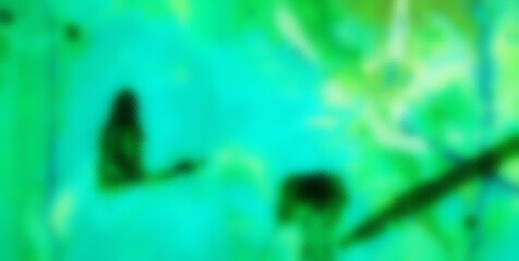Luminous Green Abstraction: Contemporary Glassy Background