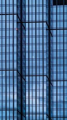 Modern glass-walled building in the city of Varsovia in Poland