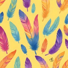  Tropical floral abstract contemporary seamless pattern
