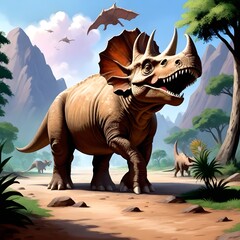 Fototapeta premium Tyrannosaurus dinosaur 3d render 