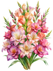 Obraz na płótnie Canvas Gladiolus isolated on white background