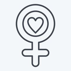 Icon Love. related to Woman Day symbol. line style. simple design illustration