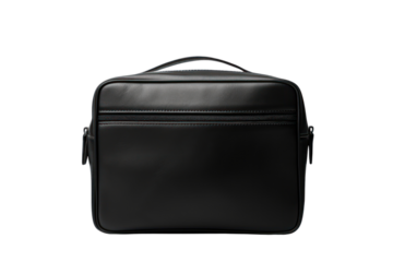 photograph of black cosmetic bag ,Isolated on a transparent background.