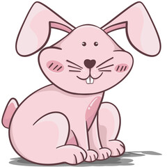 Obraz na płótnie Canvas Rabbit Character. PNG Illustration