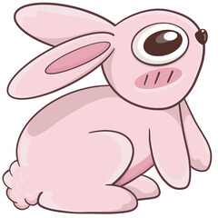 Rabbit Character. PNG Illustration