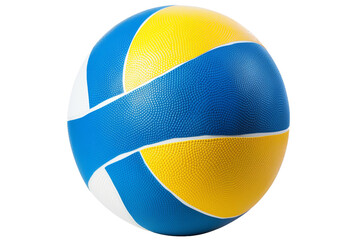 Volleyball Ball in Blue and Yellow - Isolated on White Transparent Background, PNG
