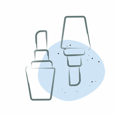 Icon Lipstick. related to Woman Day symbol. Color Spot Style. simple design illustration
