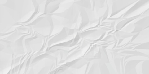 White wrinkly backdrop paper background. panorama grunge wrinkly paper texture background, crumpled pattern texture. paper crumpled texture. white fabric crushed textured crumpled.