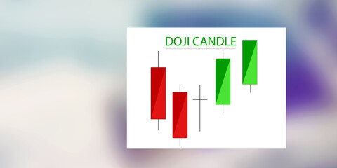 2d illustration Doji candle for share market
    
  